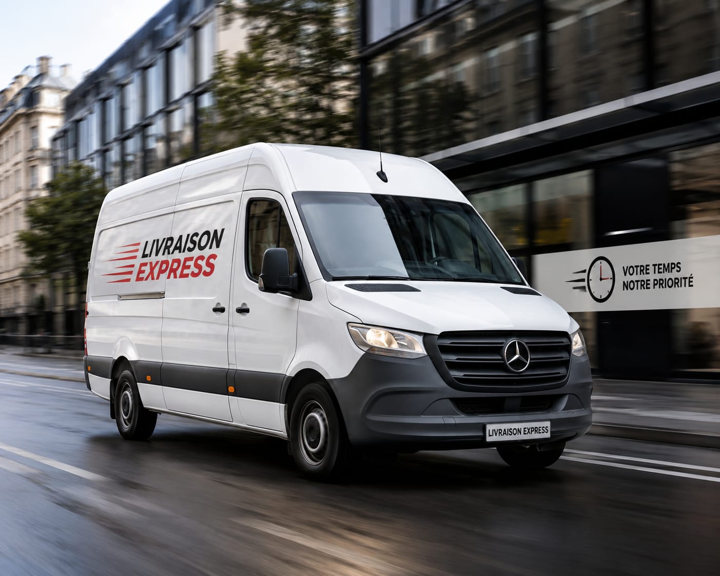 Camionnette de livraison express Allo Vide Express en Belgique